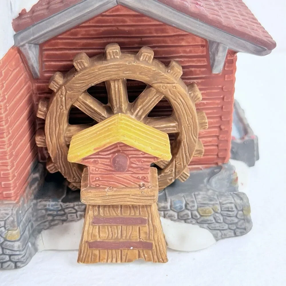 Vintage Department 56 Alpine Village Stoder Grist Mill Retired 59536 EUC